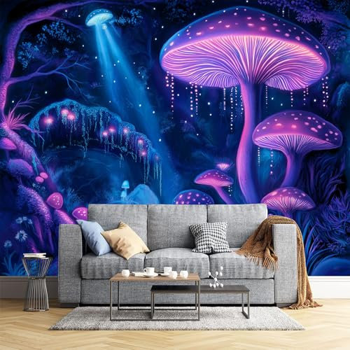 JEDTAKCT Rouleau De Papier Peint Paysage Psychédélique Moderne Et Minimaliste, Motif De Le Livre De La Jungle En 3D Papier Peint Panoramique Pour Le Salon, Chambre À Coucher, Décorative Chambre
