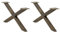 vidaXL Couchtischbeine X-Form 2 Stk. Naturstahl 70x(30-31) cm Stahl, Tischbein, Tischbein Metall, Esstischbein, Möbelbein, Schreibtischbein