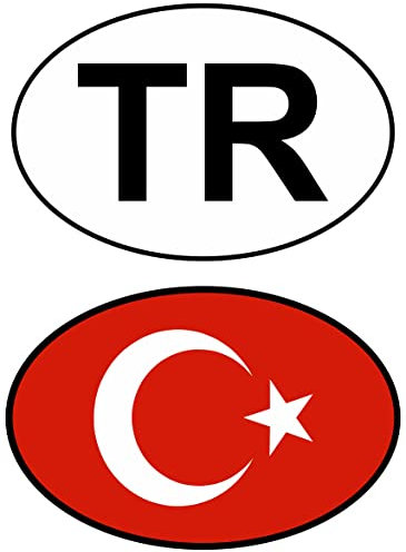 Daged Türkei Aufkleber Auto Auslandskennzeichen 2 Stück Sticker - Länderkennung Urlaub AKZ