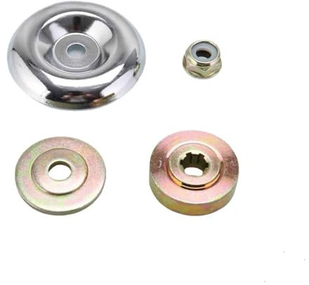 Tuercas de cuchilla de repuesto de metal para desbrozadora,4PCS tuercas M10 izquierdas, carcasa protectora, placa para hoja y hoja incluida,Accesorios universales para desbrozadoras