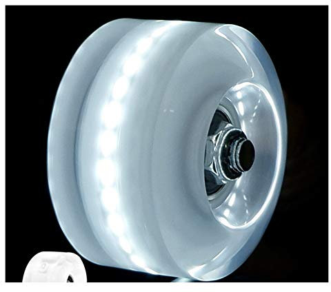 DLZFUDTY Skateboard Rollen,Inline Skates Rollen 1 Roller Skate-Rad, Gliding Luminous Vierrad-Skates, ausgerüstet mit Bearings(White)
