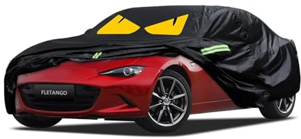 FLETANGO Autoabdeckung wasserdichte Autoabdeckungen für Automobile Staubdicht Winddicht Schneefest UV Schutz Outdoor Indoor Autoabdeckung (C17-Mazda MX-5)