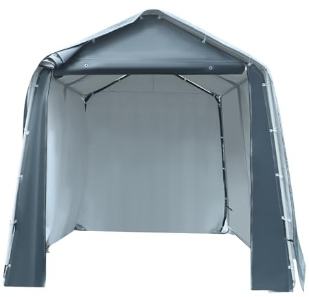 KANBCNG 5,7 m² Abri de jardin étanche résistant aux UV Tente de garage portable Tente de rangement étanche 2,4 x 2,4 x 2,4 m
