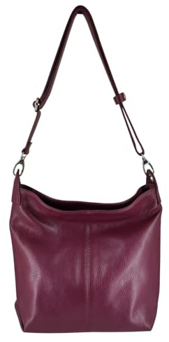 Generisch ITALIA Echtledertasche Mittelgroße Ledertasche Damen 28x28x9cm, elegante Umhängetasche, Schultertasche, Crossbody mit unterteiltem Hauptfach Einsteckfach Außenfach Reißverschlussfach