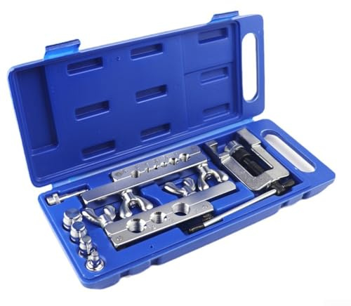 Refrigeration Flaring and Swaging Tool Kit with 5 Swage Adapters for AC Copper Tube Expansion, for CT-275L Air Conditioning Repair Set in Plastic Case