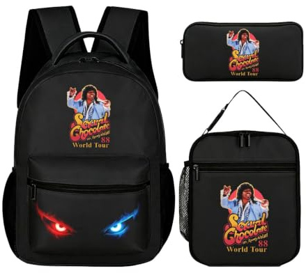 tesiwaza SEELE Dreiteiliges Rucksack-Set - Leichte Schultasche mit Federmäppchen und Lunch-Tasche, Reiserucksack, Schulbedarf, Geschenke für Schüler, Silbs-c-11, One Size, Schulranzen-Set