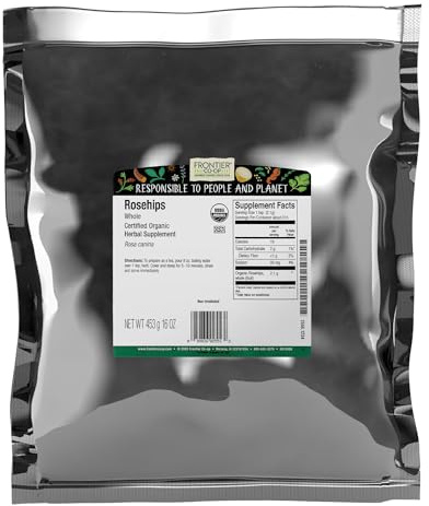 Rosehips Whole Organic - 1 lb,(Frontier) [Health and Beauty]