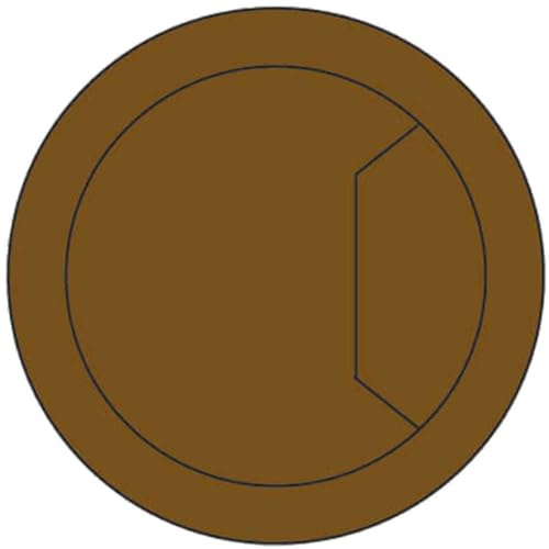 Trend Cable Tidy Inserts, Pack of 3, Brown, 80mm Diameter, ABS Plastic | Spring-Loaded Swivel Cover Plate Keeps Cables Neat And Tidy In Desks Or Worktops, For Easy Fit, CTI/80/PK2