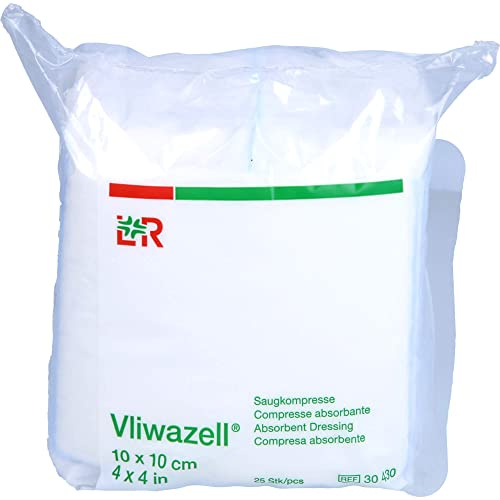 Vliwazell Saugkompressen 10 x 10 cm, 25 St. Kompressen