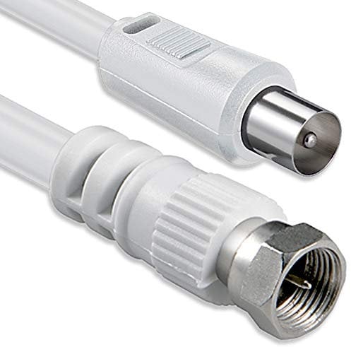 1aTTack.de - Cavo per antenna con connettore coassiale F da maschio a femmina, a doppia, tripla o quadrupla schermatura, 75/85 / 100/110 / 120/125 db