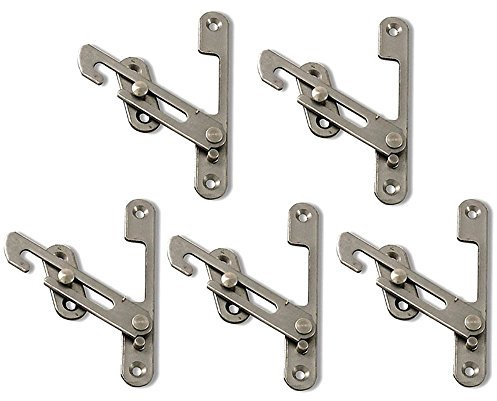 X5 (Multi-Buy Deal) UPVC Window Restrictor Hook. Child Lock Restrictor Safety Catch