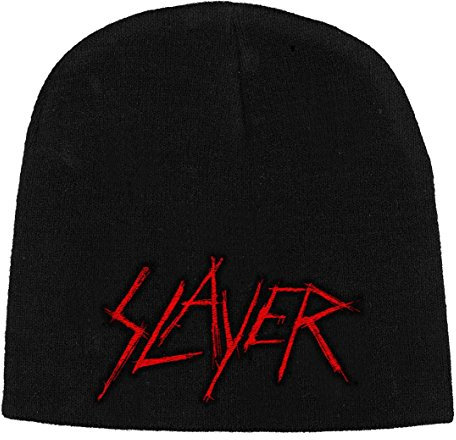 Slayer Strickmütze - Scratched Logo - Slayer Beanie Mütze - Gestickt & Lizenziert