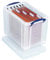 Really Useful Ablagebox, 24 l, transparent (inkl. 10 Hängemappen)
