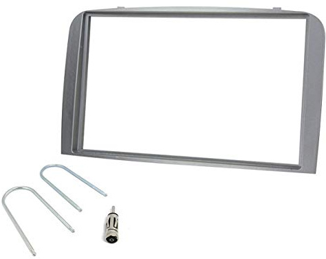 sound-way Kit Montage Autoradio, Façade Cadre 2 DIN, Adaptateur Antenne, Clés Demontage, Compatible avec Alfa 147, Alfa GT