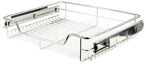 490mm Wide Pull Out Wire Basket Drawer for Kitchen Cabinets Cupboard Storage Organiser For 600mm Cupboard Carcasses