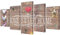 vidaXL 5tlg. Leinwand Bild Kunstdruck Wand Bilder Set Home Sweet Home 200x100cm