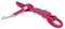 IDC Color & Gray gumierte Leine, 14 mm x 3 m mit Schlaufe, Pink-Grau