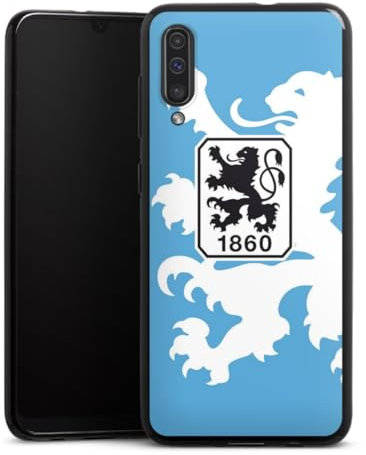 Silikon Hülle kompatibel mit Samsung Galaxy A50 Case schwarz Handyhülle TSV 1860 München Offizielles Lizenzprodukt Wappen