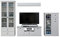 trendteam smart living - Wohnwand Anbauwand - Wohnzimmer - Baxter - Aufbaumaß (BxHxT) 331 x 196 x 41 cm - Farbe Weiß - 186096101