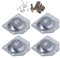 DOITOOL Plaque De Montage Pied Meuble Lot De 4 Plaques De Fixation pour Pieds Carré pour Ajustez Les Tables Chaises Canapés Armoires 70 * 67 * 1.2mm