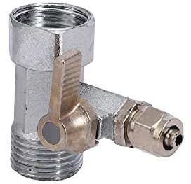 Feed Water 1/2 auf 1/4 Ventil Wasserhahn Vorschub Umkehrosmose Silber