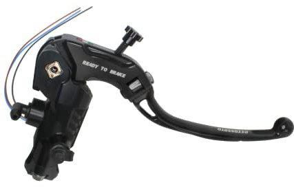 Pompa Freno Ready To Brake Accossato PRS 19 x 17-18-19 Con Leva Snodata Nera