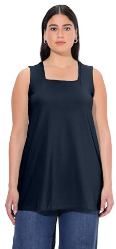 Ulla Popken Damen Longshirt Marine 46+