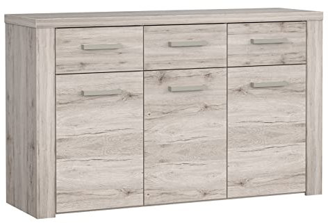 Newroom Sideboard Sandeiche Sideboard Modern - 136x83,1x41,3 cm (BxHxT) - Highboard Anrichte - [Tammy.Three] Wohnzimmer Wohnstube Büro