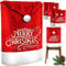 KESSER® Premium Weihnachtsstuhlüberzug 4er Set Stuhlhussen für Weihnachten Nikolausmütze Stuhlbezug Husse Weihnachtsdeko für Stühle Überzieher - Stuhlabdeckung im weihnachtlichen Design