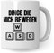 Gaming Tasse, Dinge die mich bewegen Kaffeetasse für Gamer Zocker Computerspieler Kaffee-Becher Geschenk Geschenkidee Nerd Teetasse mit Spruch lustig Gaming-Fans Computer-Spiele zocken (Weiß)