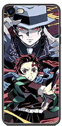 iPhone 6 / iPhone 6S 4.7 Zoll Hülle,Japanische Anime Gehärtetem Glas Zurück Abdeckung und Weiche TPU Silikonrahmen Design