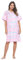 Casual Nights Damen Druckknöpfe vorne Verschluss Hauskleid Kurzarm Gewebter Hausmantel Staubwedel Liege Robe, Plaid Pink, Large