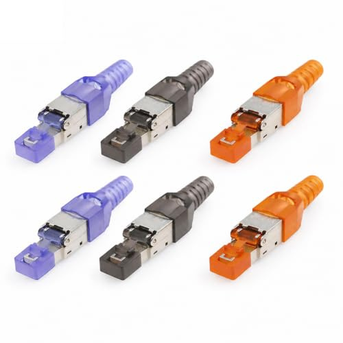 Wooja Feldkonfektionierbare RJ-45-Stecker Kat.7 CAT7 3x2 Stück