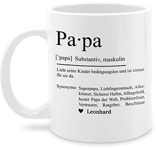 Tasse Tassen 325ml - zum Vatertag - Papa Definition Substantiv Geschenkidee Geburtstag Papi Geschenk Weihnachten Danke sagen - 325 ml - Weiß - geschenke für sein vater vatertagsgeschenk
