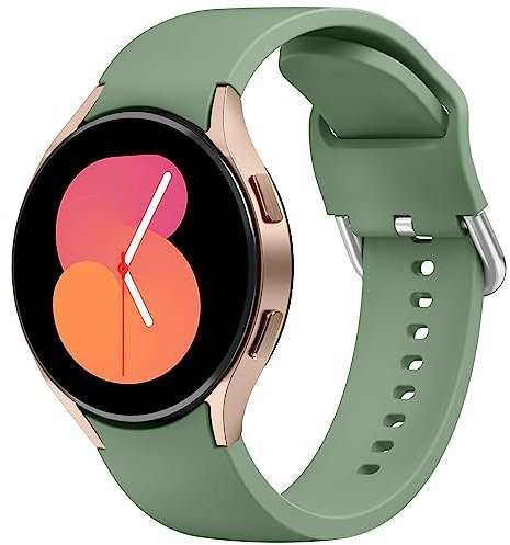 Bracelet Silicone 20mm pour Samsung Galaxy Watch 5/4 (Vert Clair) pour Femme et Homme