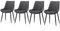 TUKAILAI Esszimmerstühle 4er Set aus Samt, Küchenstühle mit Rückenlehne,weichen Kissen,Metallbeine, Ergonomische Sessel, Moderne Stühle für Küche,Esszimmer,Wohnzimmer,Empfangsraum, Grau