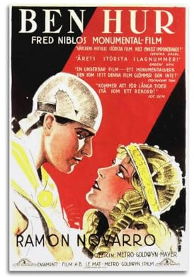 karn Ben Hur Filmposter Ästhetische Leinwand Poster Zimmer Dekorative Wandkunst Poster Druck Dekor Poster 30 x 45 cm Unrahmen-Stil