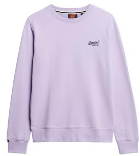 Superdry Herren Essential Logo Sweatshirt mit Rundhalsausschnitt Hell Lavendel Lila XL