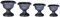 pokm toolsmarket - ⌀35cm Pflanzkübel Pflanzpokal, dekorative Amphore, Pflanzgefäß Schale Vase Topf auf Fuß, Farbe Anthrazit, Blumentopf Roma No. V