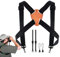 Sangle de jumelles - Sangle de sécurité pour jumelles - Sangle d'épaule pour jumelles - Harnais croisé avec sangles réglables - Accessoire sûr et universel pour la chasse oiseaux, l'escalade, la