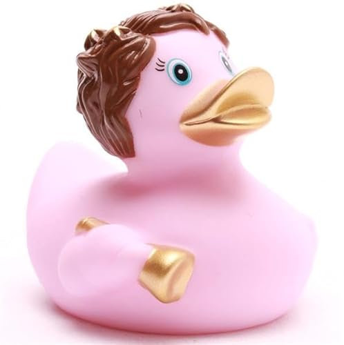 Duckshop I Engel Quietscheentchen -pink I Badeente I L: 9 cm I Geschenk für Gläubige