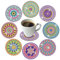 JSTHHTT 8 Pièces Peinture Diamant Dessous de Verre, Diamond Painting Dessous de Verre, Mandala sous Verres Art de Diamant, Pour Verres À Vin Vases Tasses À Café Boissons Décoratifs