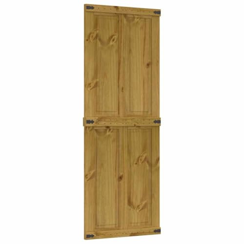 vidaXL Scheunentür CORONA 70x210 cm Massivholz Kiefer, Scheunentür, Hängetür, Schiebetür, Schiebetür, Schiebetür Badezimmer, Schiebetüren, Zimmertür