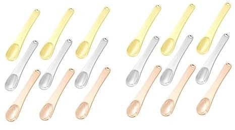 Beatifufu 18pièces Cuillères Métal Pour Crème De Visage Et Contour Des Yeux Spatules De Mélange Cosmétiques