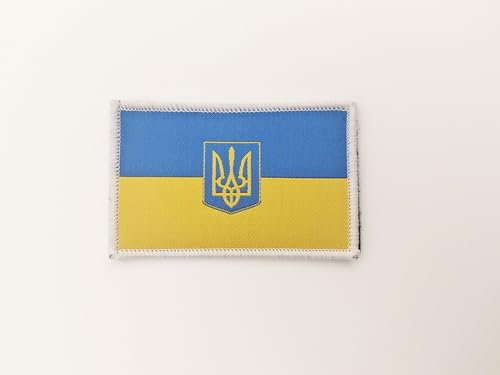 Bestickte Aufnäher mit Ukraine-Flagge in offiziellen Farben – besticktes Ukraine-Wappen – Aufnäher UkraineBikers bestickt – Ukraine Militär-Patches, Ukraine-Aufnäher (Ukraine)