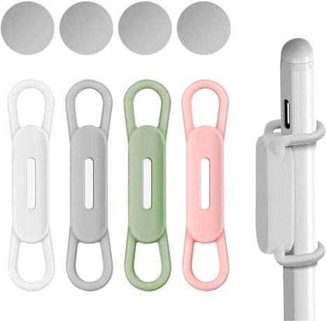 DAAIZIII 4 Stück Stifthalter Magnetisch,Magnetischer Stiftehalter,Tragbarer Stifthalter Silikon Magnet Bleistifthalter Clip,Magnetic Pen Holder Für Büro,Kühlschrank, Schreibtisch, Whiteboards