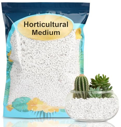 GOTVUGE Horticultural Perlite for Plants, Chunky Perlite Bulk for Gardening, Soil Amendments to Improve Soil Aeration & Dranage for Houseplant (2L)