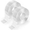 NEUTYPECHIC 2 Rotoli Biadesivo, 3 Meter Nastro Biadesivo Extra Forte Nano Trasparente, Rimovibile Senza Lasciare Tracce Biadesivo per Muro, Double Sided Tape Adatto per Photo Wall, Cucina
