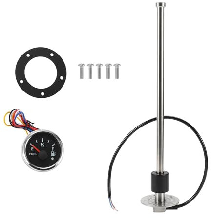INFINAUTO 360mm Fuel Sending Unit and Gauge Kit 14.2 for Boat Car Vehicle Fuel Tank Sending Unit Fuel Level Sending Unit Gas Water Tank Sender