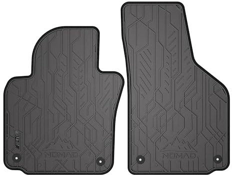 MOTOS Gummimatten vorne passend für Volkswagen Golf VI 2008-2016 erste Sitzreihe Robuste und flexible Fussmatten Auto, kompatibel mit Befestigungssystem, Eingebaute Stopper, Praktische Ränder, Rutschf